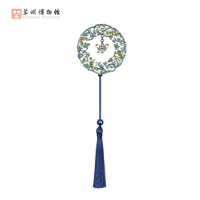 苏州博物馆金属团花书签 纪念品创意古风镂空书签学生文具生日礼物开学礼物 金属团花书签/蝶舞花间