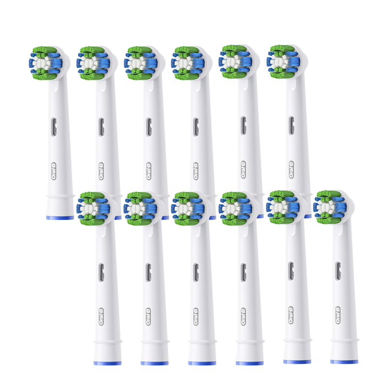 欧乐B电动牙刷头 成人精准清洁型12支装 EB20-12 适配成人D/P/Pro系列圆头 标准型软毛智能牙刷刷头盒装