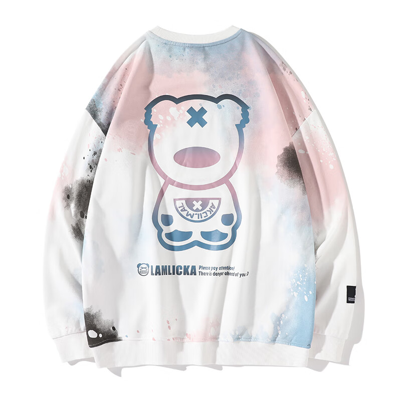 天龙致尊denon supreme卫衣男女潮牌2021秋季小恶魔星空扎染印花宽松