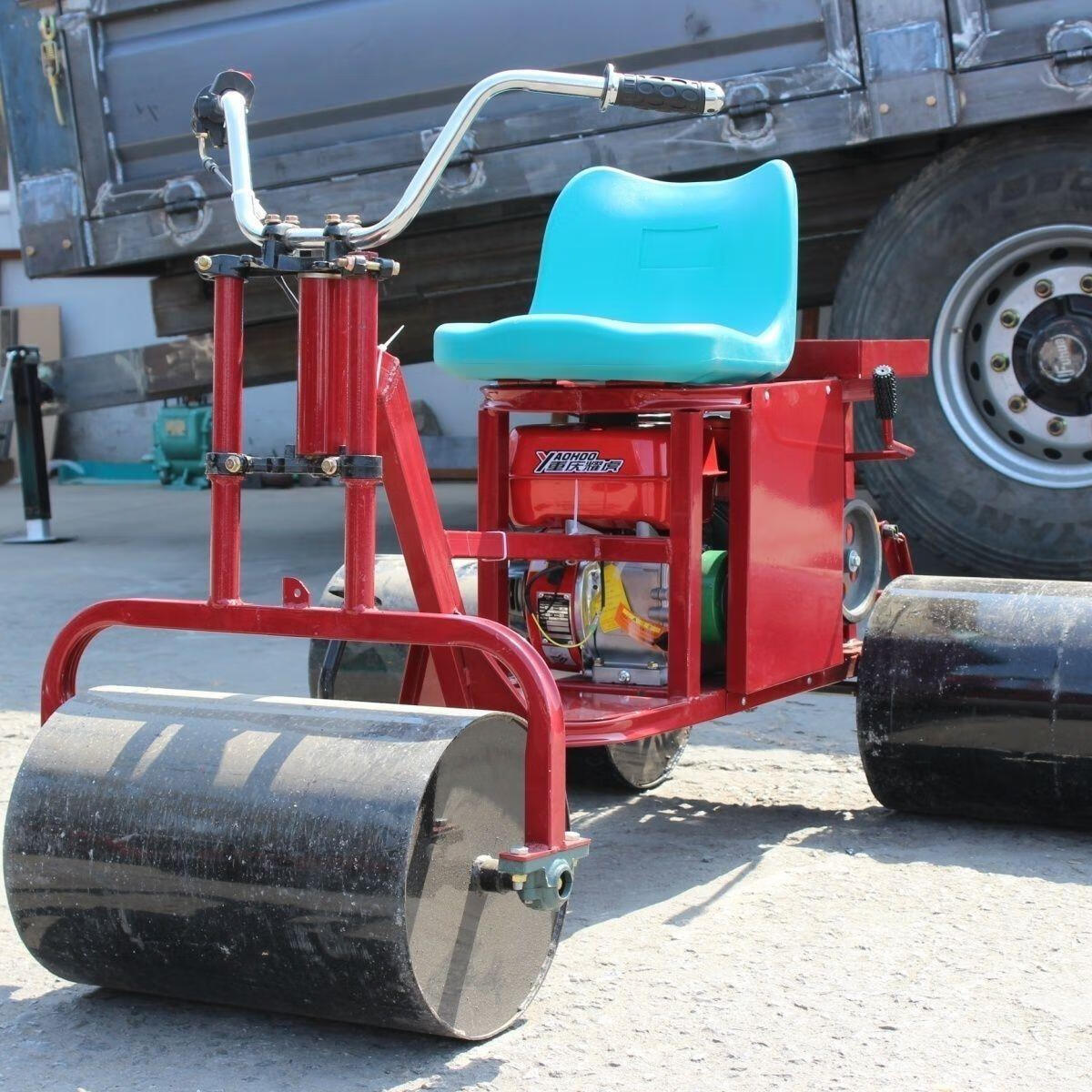 新款小麥壓地機(jī)汽油柴油電動壓實機(jī)小型三輪壓地車鎮(zhèn)壓機(jī)苗床大蒜 寬度可定制
