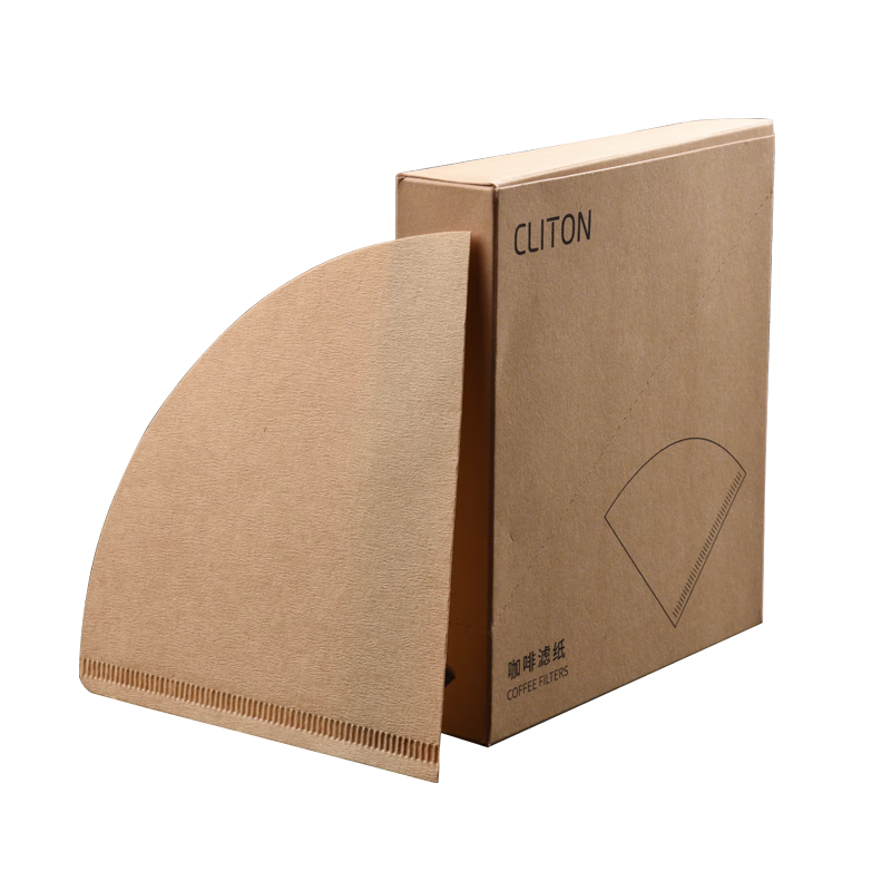 创宙 CLITON咖啡滤纸 原木便携滴漏式手冲咖啡粉过滤网 V型滤杯用滤纸100张