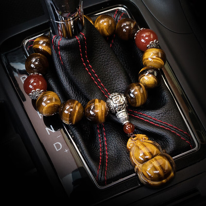 杉贝适用虎眼石汽车档位佛珠汽车挂饰车载挡位挂件饰品车内汽车用品