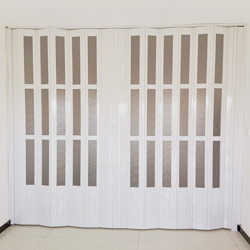 简凡宜pvc透明折叠门室内隔断客厅厨房卫浴间商场展示厅塑料吊轨伸缩