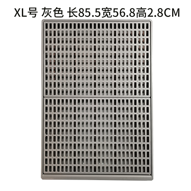 大型犬拉多金毛狗用品平板式尿盆冲水防踩屎猫控砂垫 银灰色xl码85