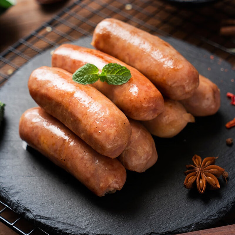 十里馋 山石烤肠烤香肠热狗脆皮肠地道肉肠黑胡椒烤肉肠 原味500gx2袋