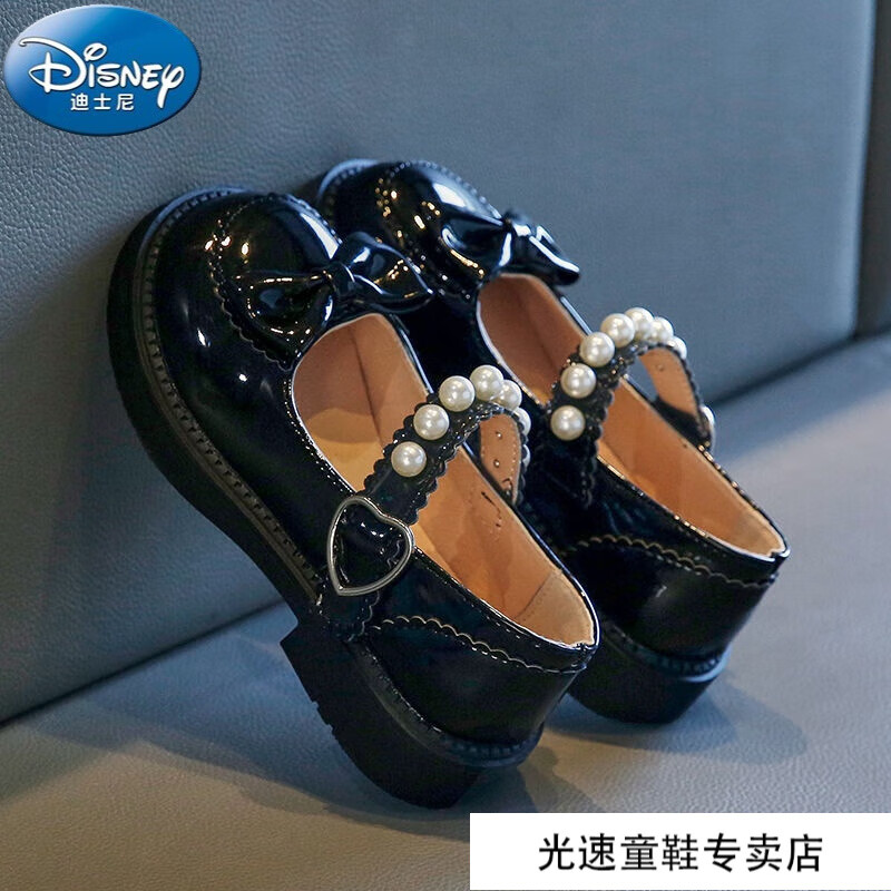 迪士尼（Disney）女童皮鞋 儿童单鞋 中大童学生鞋小女孩学生公主鞋夏季六一表演鞋 黑色 33 码/内长约20.2厘米怎么看?