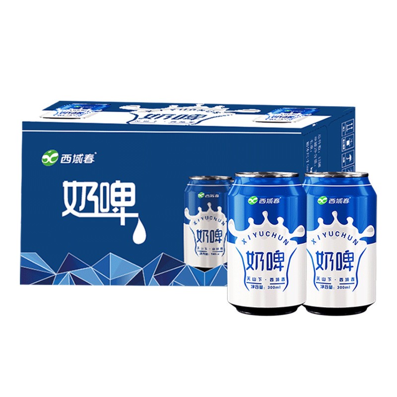 西域春奶啤300ml*12罐整箱多规格乳酸菌发酵奶啤饮品网红酸牛奶 奶啤【12瓶整箱】