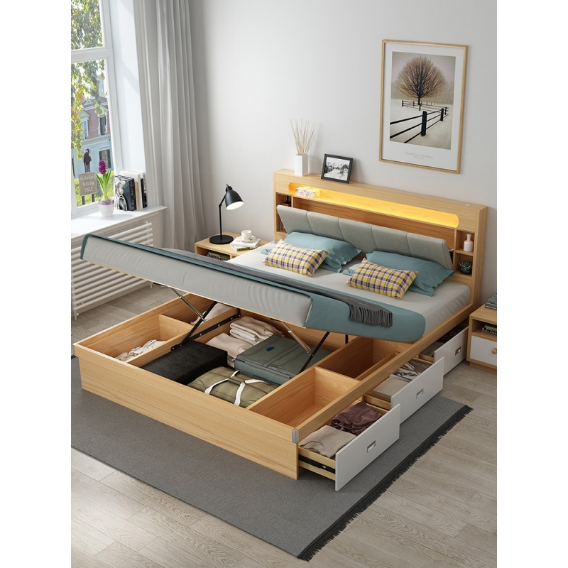 储物床(单个裸床) 1200mm*1900mm  组装式箱体床