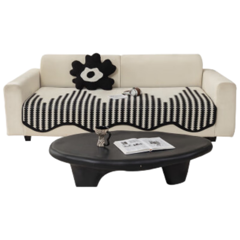 京寻雪尼尔沙发垫异形四季通用沙发巾防滑直排沙发坐垫小清新款90*260