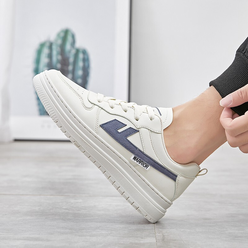 回力 Warrior 男鞋简约休闲鞋男百搭板鞋子男士户外舒适轻便运动鞋男 ZD2115-1 米蓝 40