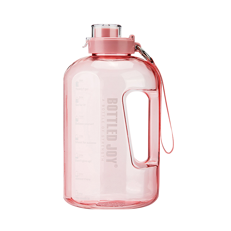 BOTTLED JOY水杯超大容量运动健身水壶Tritan大号吨吨桶太空杯子水瓶2500ml粉色100026707488