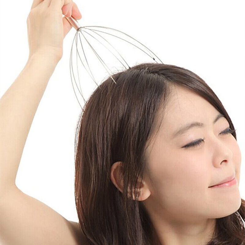 米良品 家用创意头皮爪抓头器 八爪鱼头部按头挠背抓头皮挠头神器 1只