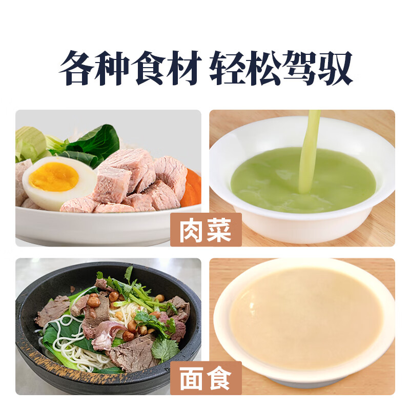 合慧流食搅拌机鼻饲破壁机老人专用食物饭菜打粉碎料理机病人胃管流质小型辅食机 【六叶鲨鱼齿刀】H6 流食1250ml