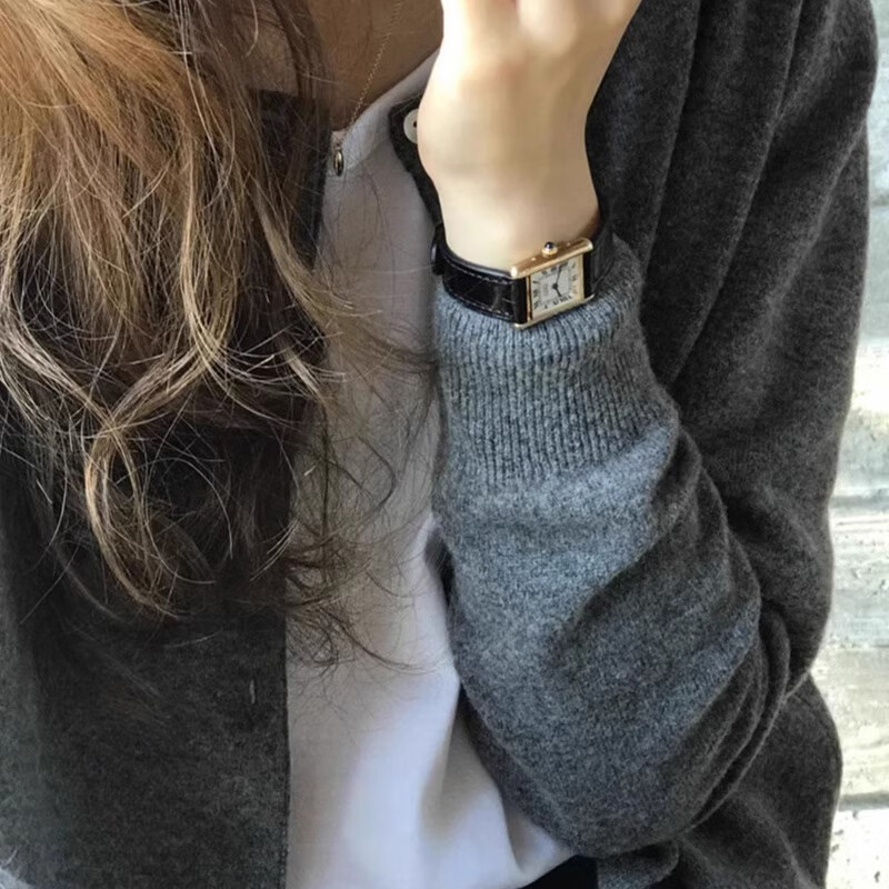 翊尚美针织衫女开衫秋冬短款外套女韩版新款学生打底衫毛衣外搭长袖上衣 黑色 均码 (适合80-140斤)