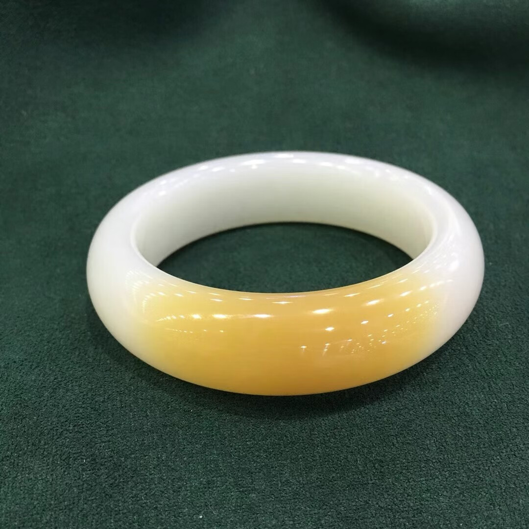 炫帕和田玉羊脂玉手镯女款老坑料糖白玉手镯玉石手镯玉镯子带证书