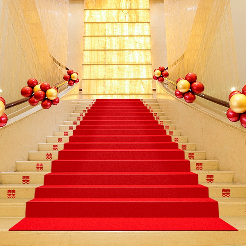极度空间 婚礼红地毯结婚一次性地毯开业迎宾庆典展览舞台红地毯10米
