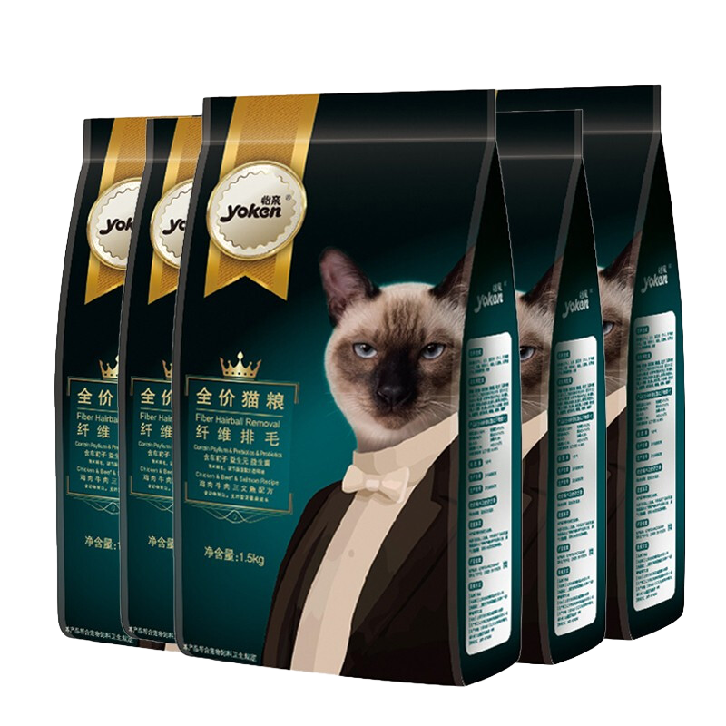 怡亲猫粮成猫幼猫全期通用型猫干粮全营养配方增幅 高纤排毛 1.5kg*6