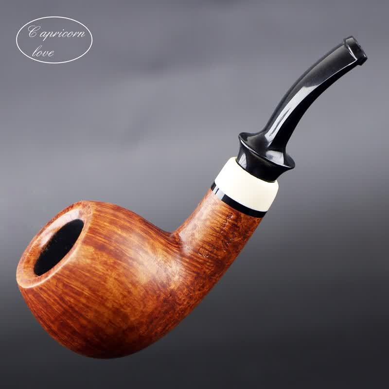 LoveCapricorn烟具石楠木根烟斗微弯式光面亮光3mm烟道丝过滤迷你mini03中号纹 mini03使用感如何?