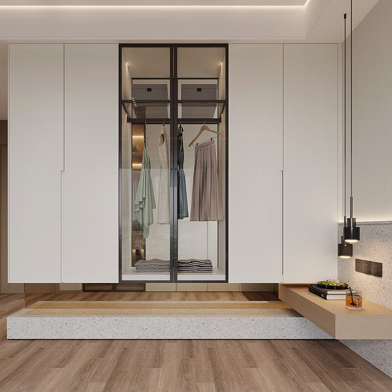 玛格衣柜定制整体卧室悬空衣柜网红衣帽间悬浮式一体组合家具 预付金