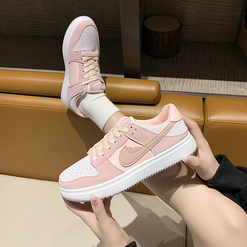 纯原级1/12022夏季新品官网女鞋军一号板鞋学生黑白熊猫樱花粉小白潮