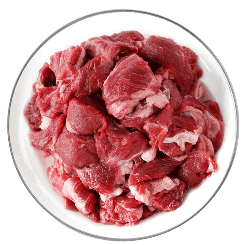 科尔沁(kerchin) 原切筋头巴脑500g*4袋共2000g有筋有肉内蒙国产谷饲