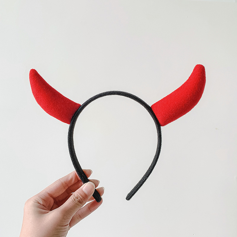 牛年发箍牛角新年表演头箍本命年发饰节日道具发卡喜庆牛头头饰女 小