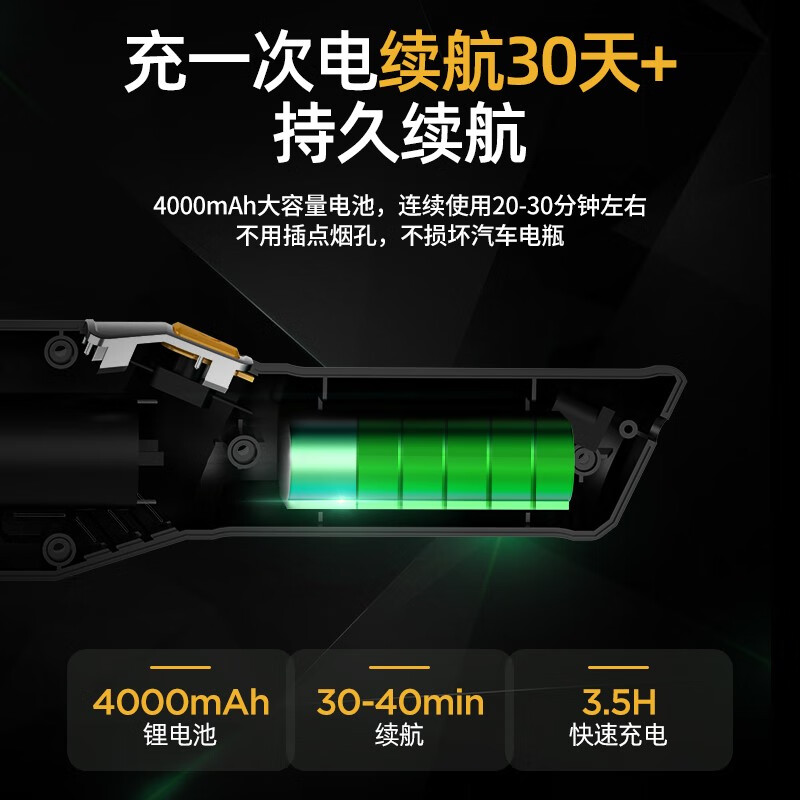 志高(CHIGO)车载吸尘器家用大吸力手持无线小型随手吸汽车桌面新能源除尘机 120W标准款+滤芯*1+扁嘴