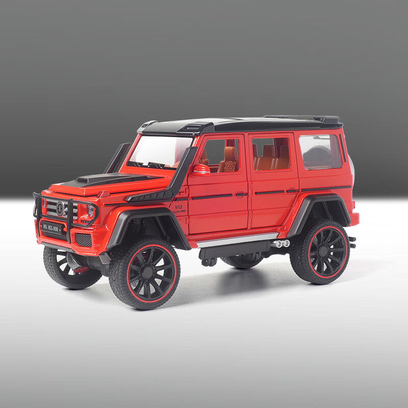 1:22新版奔驰g500合金车模回力越野车汽车模型儿童玩具车 红色