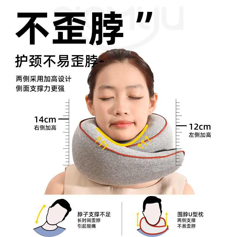 火车硬座睡觉神器护颈围脖套旅游可携f式高铁午睡汽车枕头飞机u型