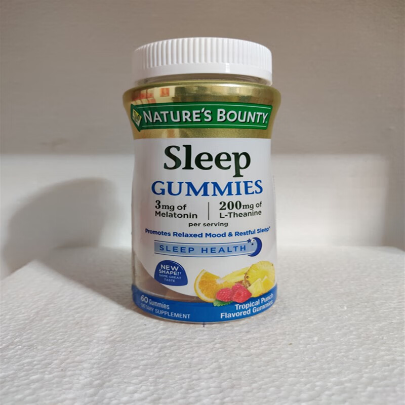 美国 Nature’s Bounty Sleep自然之宝 褪黑素水果助睡眠软糖60粒