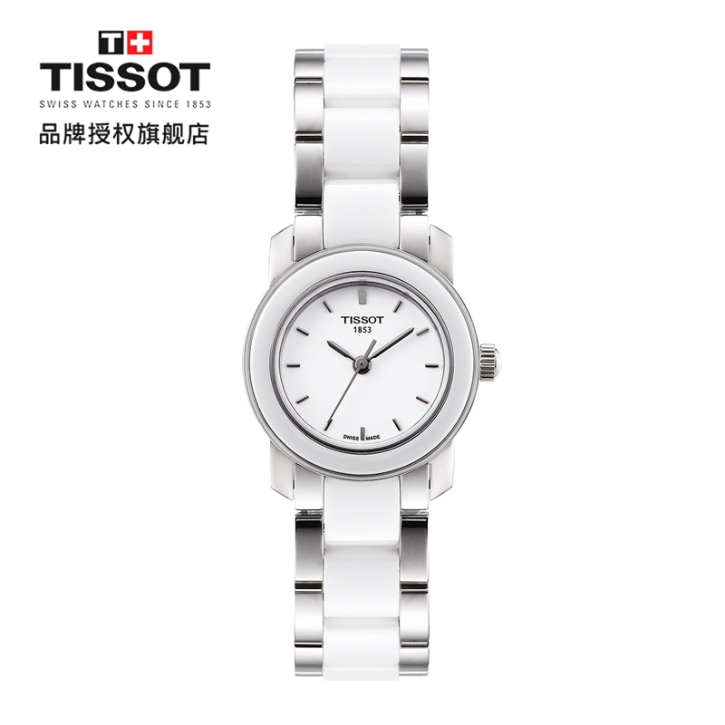 天梭(TISSOT)瑞士手表 瓷艺系列钢带石英女士手表T064.210.22.011.00