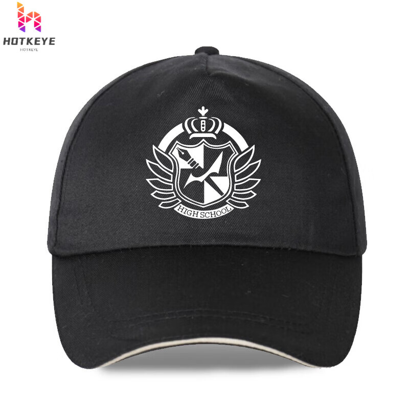 hot keke弹丸论破周边黑白熊棒球帽鸭舌帽二次元cos动漫 遮阳帽帽子