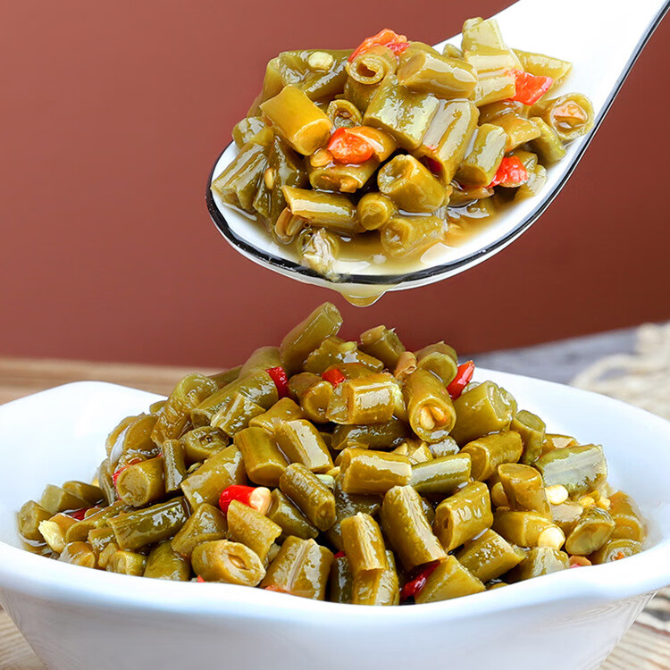 田野故事酸辣酸豆角2瓶X280g即食下飯菜湖南特產(chǎn)豇豆醬菜泡菜 酸辣豇豆角【2瓶X280克】