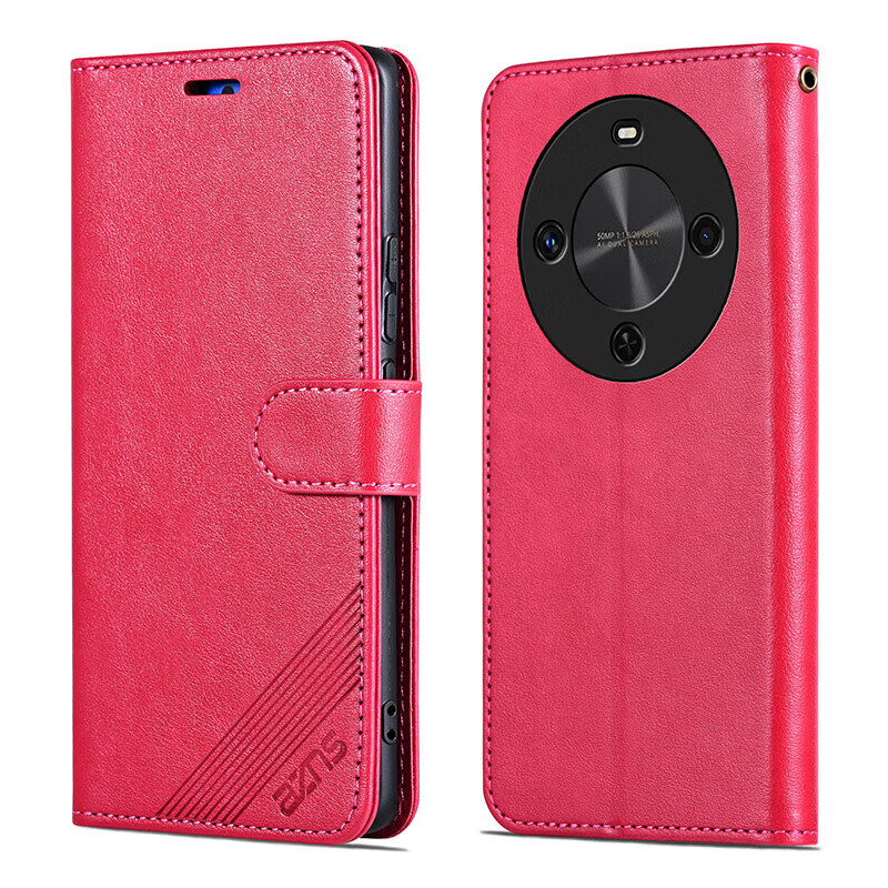 AZNS 华为麦芒30手机壳翻盖式皮套智选TYH641M保护防摔5G前后全包软壳侧翻插卡钱包式复古商务男女新款 棕色