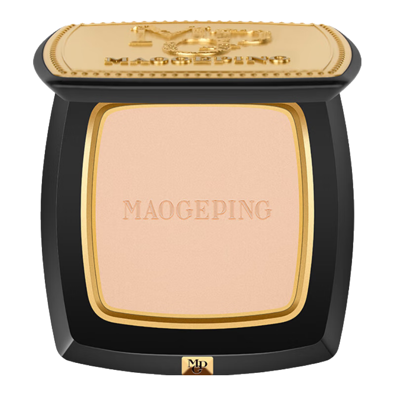 毛戈平(MAOGEPING)小金扇光感柔紗凝顏粉餅定妝持久高光修容散粉新年禮物 #801毛戈平小金扇粉餅7g