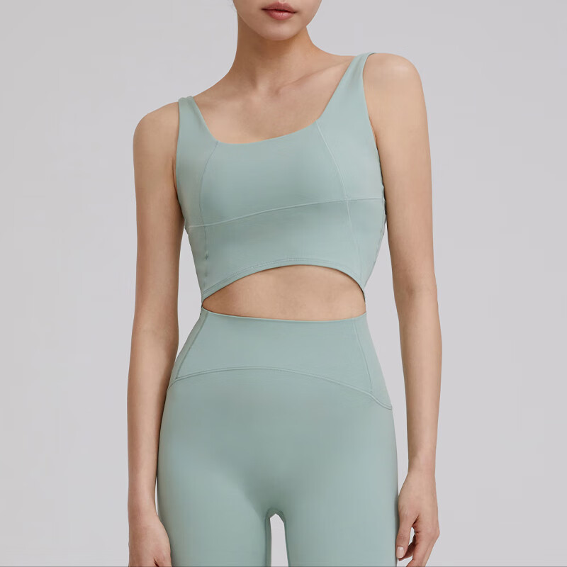 DAY AFTER DAY运动内衣防震高强度速干文胸健身防下垂带胸垫无袖背心女2024新款 森林绿 M