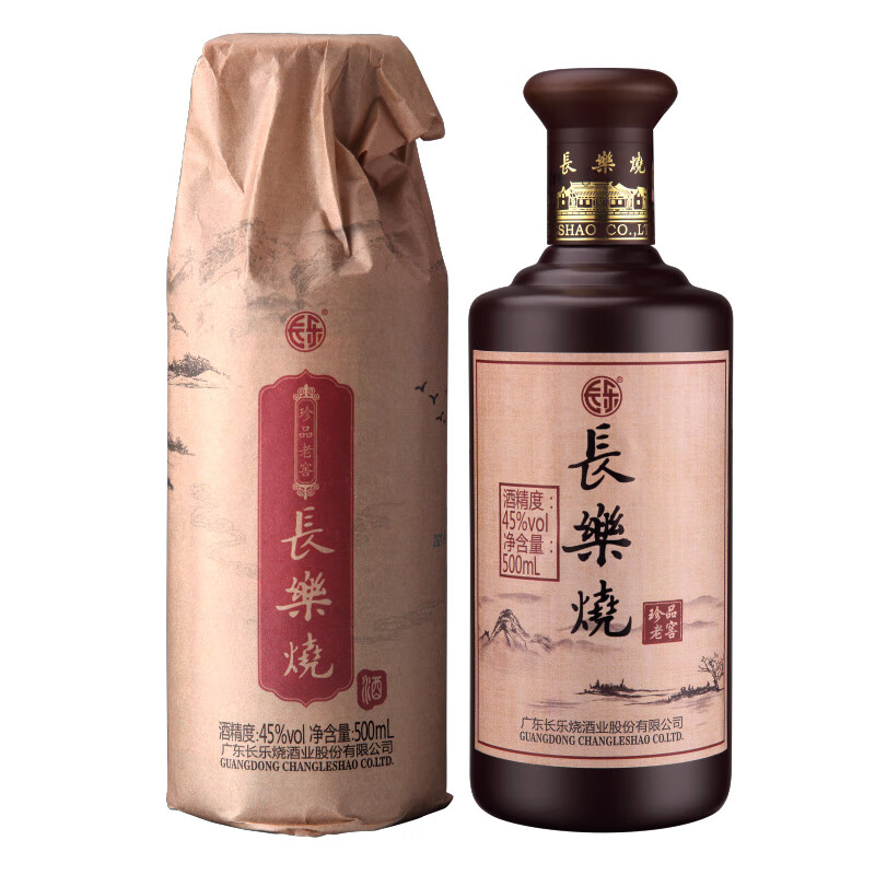 长乐牌(changlepai)长乐烧45度珍品老窖 500ml 米香型白酒 单支