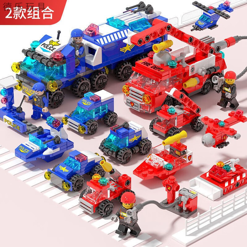 乐高积木拼装益y智小孩儿童玩具男孩城市孩子军事警车坦克特 特警系列