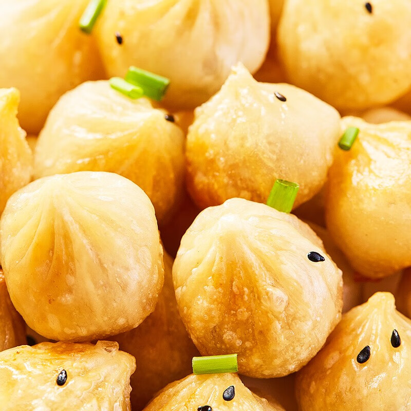 安井食品【满3件包邮】安井早餐红糖发糕馒头馅饼烧麦包子营养面点 拇指生煎包450g*1袋【约45只】