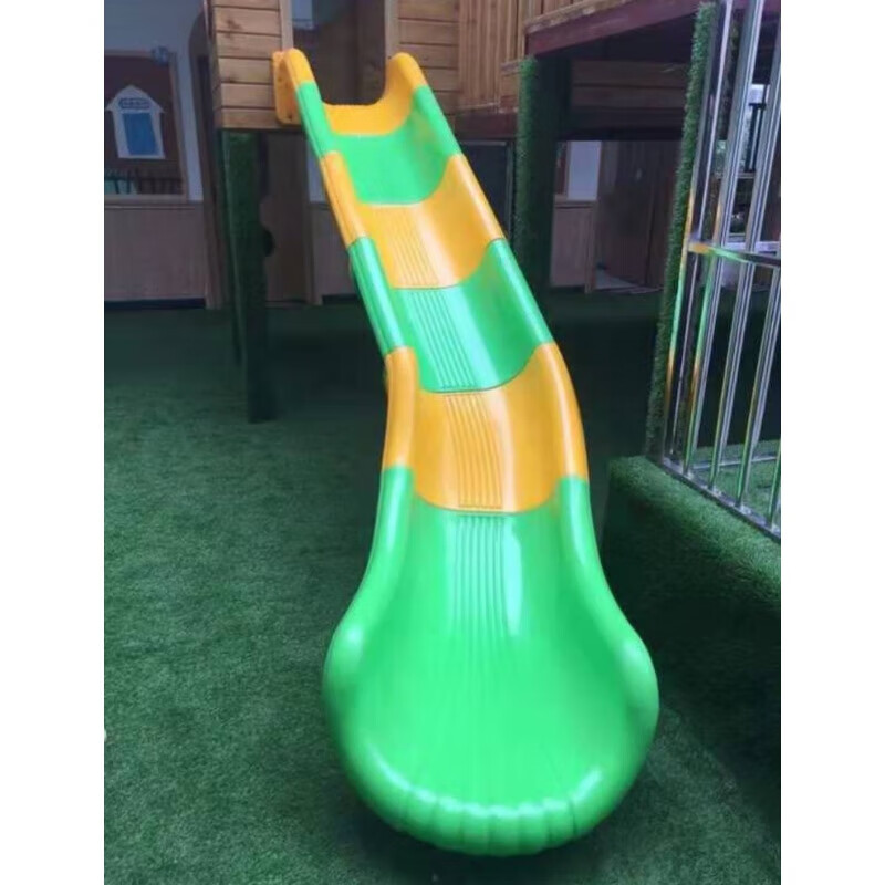 裕臻幼儿园定制单双拼接螺旋型塑料桶滑梯户外儿童玩具滑道滑滑梯配件 拼接单滑(一节)
