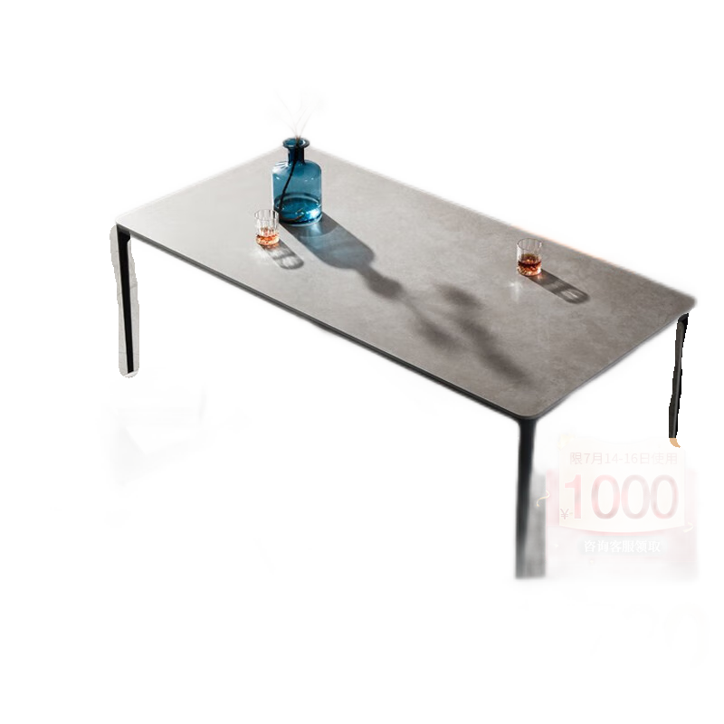 餐桌 岩板餐桌椅组合轻奢设计长方形6人家用4人小户型现代简约吃饭桌子 新型岩板圆餐桌【1.3米】 单餐桌