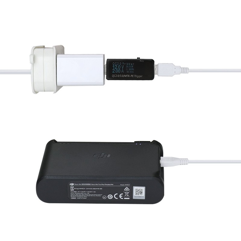 适用于大疆御mini 1/2充电器迷你数显单电usb充电器 mavic电池qc3.