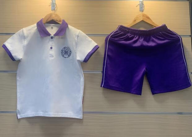 bkqu小孩子夏天穿的天津市滨海新区生态城南开小学夏季纯棉校服好看的
