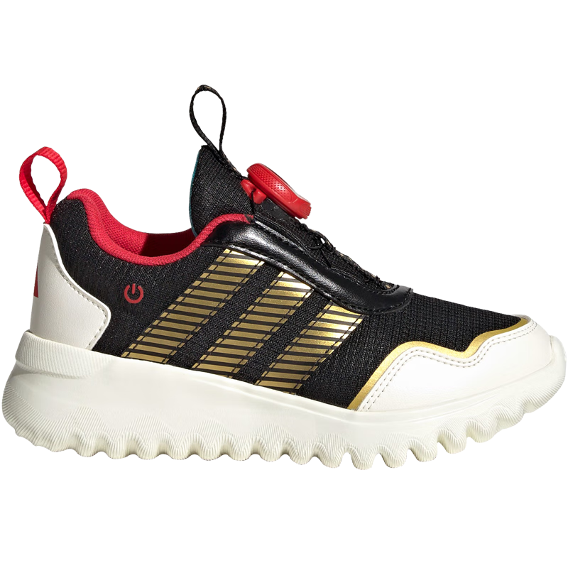 阿迪達斯（adidas）童鞋25新年中國紅男童運動鞋兒童BOA旋鈕發(fā)光小波浪跑步鞋JS3089