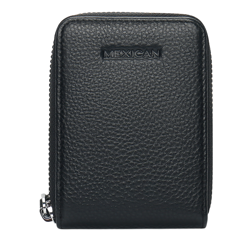 稻草人 男士卡包防盜刷功能頭層牛皮名片夾卡錢(qián)包駕駛證豎款證件包