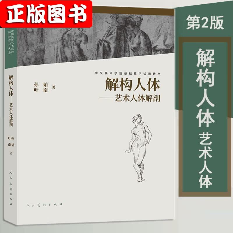 【全新第二版】解构人体 艺术人体解剖 中国高等艺术院校精品教材大系 中央美术学院入门基础素描教程 艺术生参考书
