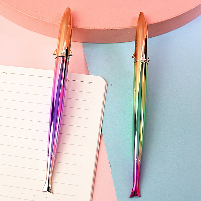 炫彩大鲨鱼钢笔三年级小学生专用换墨囊钢笔男女孩两用练字铱金笔的 2