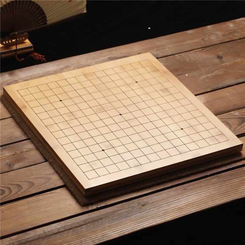 博圣象棋标准坐标连珠五子棋盘楠竹实木刻线15路棋桌比赛指定用品