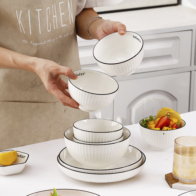 裕行餐具套装碗碟套装真实使用感受,真相揭秘入手感受