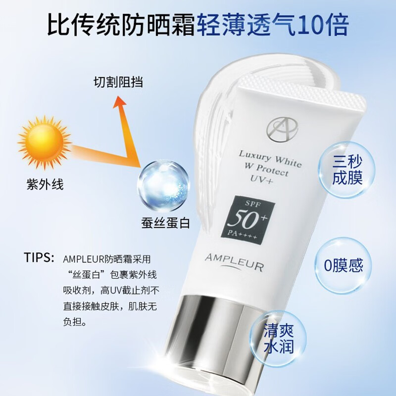 AMPLEUR 【超值组合】防晒霜面霜修护组合忠粉必囤防晒38礼物30g+面霜50g 小红罐50g+小白伞30g 护肤套装